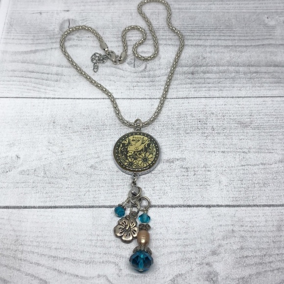 Two sides boho style peace dove charm pendant necklace - Picture 2 of 5